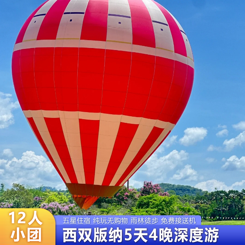 12人团云南游西双版纳旅游5天4晚跟团4钻酒店+送旅拍野象谷