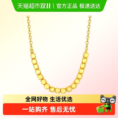 潮宏基至简足金项链