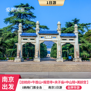南京一日游总统府+中山陵+美龄宫+穿越梧桐大道+牛首山+夫子庙