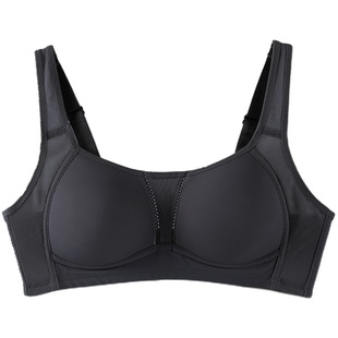 内衣女薄款大胸显小文胸罩运动防震跑步夏季聚拢无痕无钢圈背心式