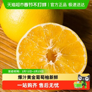 福建爆汁黄金葡萄柚新鲜当季水果黄肉柚子纯甜多汁带叶现摘整箱