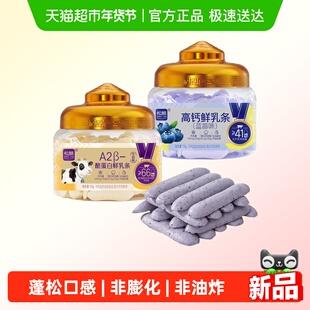 松酪A2β酪蛋白鲜乳条奶制品内蒙蓝莓味鲜烤奶皮高钙高蛋白小零食