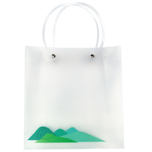 透明PVC塑料手提袋 PP磨砂礼品小提兜袋装茶叶罐袋子伴手礼包装袋