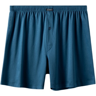 舒雅铂雅纯棉家居短裤男士睡裤 进口丝光棉宽松内裤E5-18644X