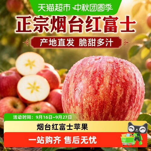 寻天果蔬栖霞红富士苹果松脆爽口