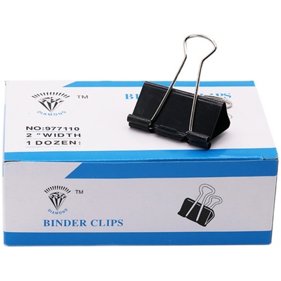 钻石黑色长尾夹子大号燕尾夹