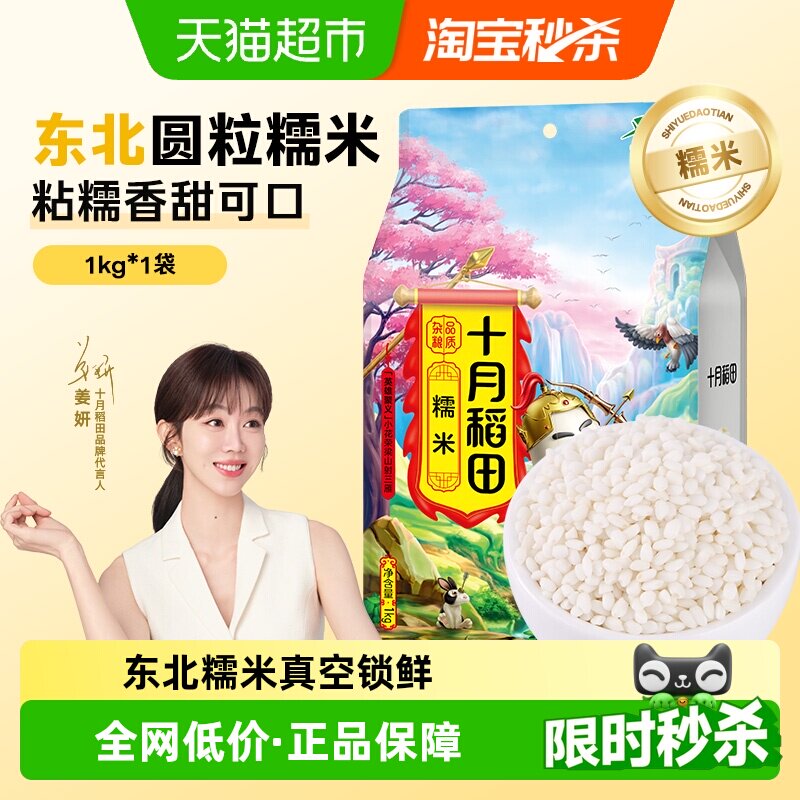 十月稻田糯米东北圆糯米包粽子米江米五谷杂粮端午