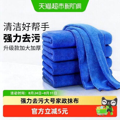 达福芮保洁抹布吸水不易掉毛5条
