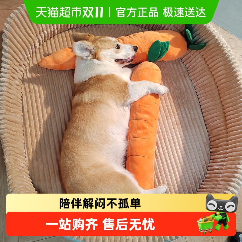 狗狗玩具解闷神器胡萝卜磨牙耐咬发声自嗨宠物大型犬幼犬小狗用品