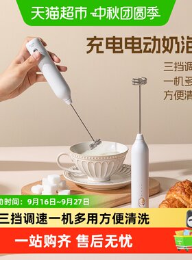 双枪手持无线电动打奶泡器