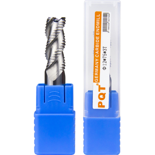 PQT 波刃合金铣刀55度铝用3刃钨钢波纹CNC开粗加工三刃玉米立铣刀