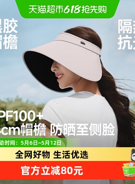 蕉下女士大檐黑胶灯罩防晒帽环绕式全脸遮阳帽全遮光易收纳BM563