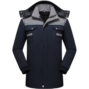 冬季加厚工作服棉劳保 保暖大衣 活里活面棉服 户外工程服防寒服