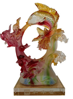 六合春琉璃结婚礼品刻字家居装饰