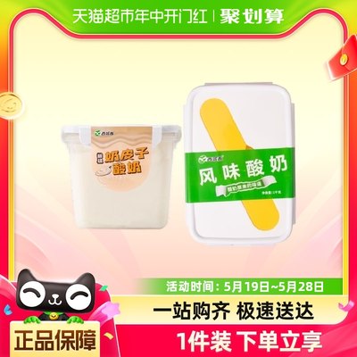 西域春饭盒奶皮子酸奶1kg*2盒