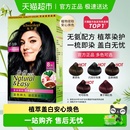 施华蔻怡然植物染发膏染发剂染发霜自己在家染遮白发男女士盖白发