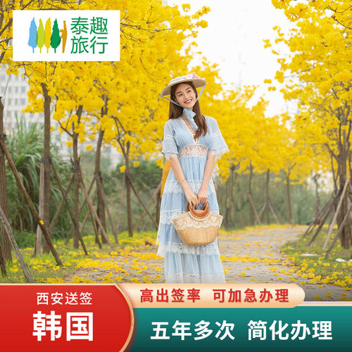 韩国·五年多次旅游签证·西安送签·韩国签证5年多次个人旅游签证简化加急办理首尔