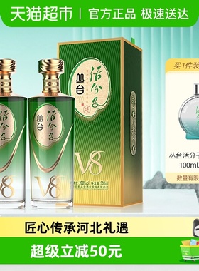 丛台 活分子V8 浓香型白酒 39.8度 500ml*2瓶 纯粮酒自饮送礼