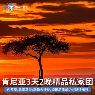 肯尼亚马赛马拉3天2晚私家团 越野吉普车 动物大迁徙 内罗毕往返
