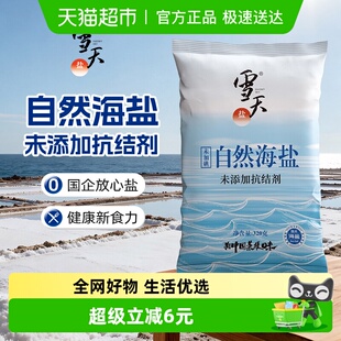 5包无抗结剂细盐调味料 雪天食用盐无碘自然海盐零添加320g