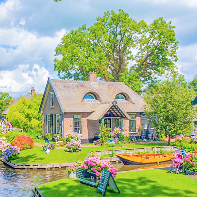 荷兰阿姆斯特丹羊角村 阿夫鲁戴克拦海大坝一日游包车中文司导