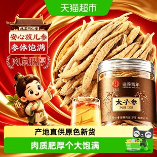 北京同仁堂太子参孩儿参中草药材太子参麦冬儿童成长煲汤参体饱满