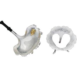 容山堂华银银制树叶茶漏茶托架套装茶滤茶叶过滤网功夫茶具配件