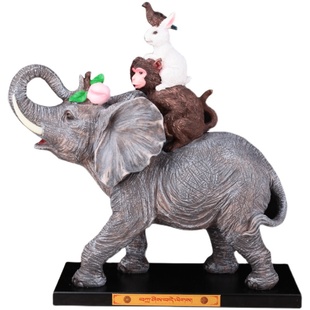 藏式大号和气四瑞宝摆件佛前供品象宝和睦四瑞家用增财佛堂用品