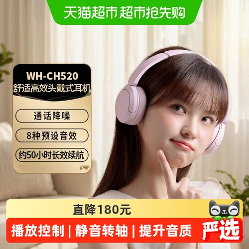 Sony索尼WHCH520蓝牙主动降噪