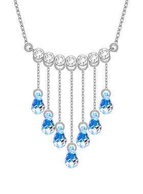 霜降原创多层华丽风水滴锁骨链