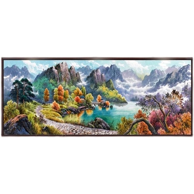 新款聚宝盆靠山当头招财十字绣
