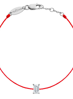 红绳女士克拉方形钻石手链