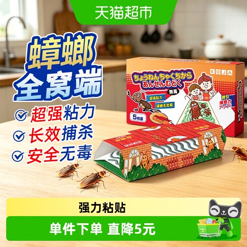 KOJA强力粘长效无毒诱饵捕蟑螂屋