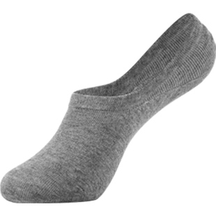 银卫士抗菌防臭袜子男士浅口船袜秋冬季棉袜隐形硅胶防滑黑色短袜