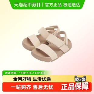 软底魔术贴纯色露趾女宝宝宝拖鞋 TOPSTAR儿童凉鞋 新品