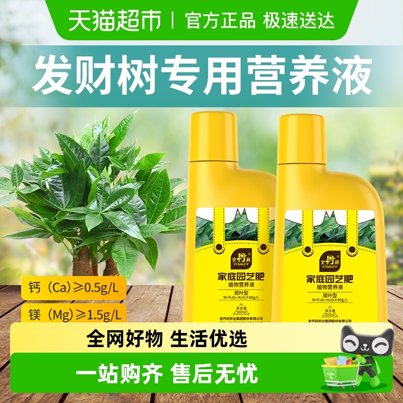 史丹利发财树营养液肥料花盆