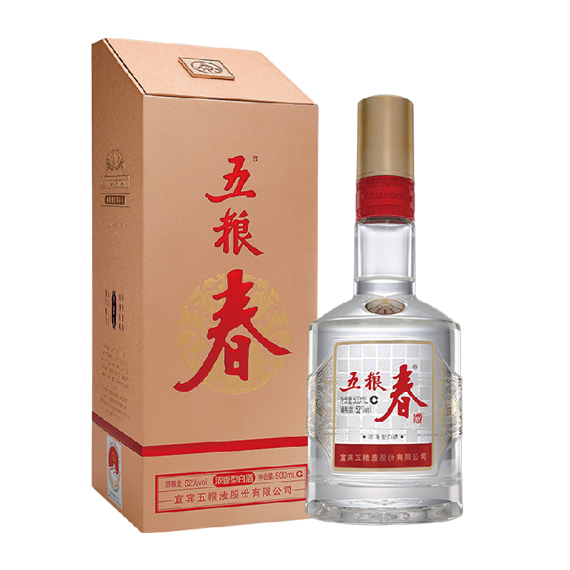 五粮液股份 五粮春 第二代浓香型白酒52度单瓶口粮酒自饮
