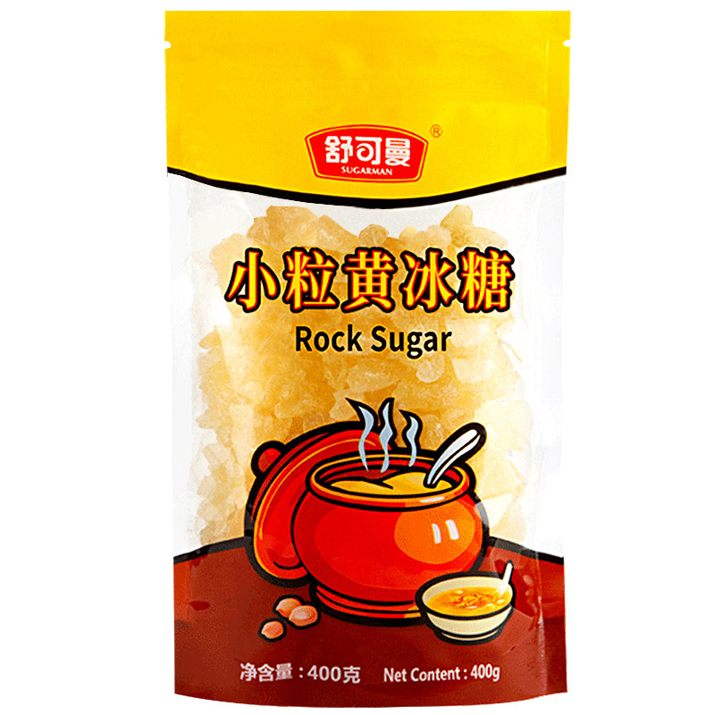 舒可曼小粒黄冰糖400g家用老冰糖土冰糖甘蔗冰糖柠檬酵素烹饪调味