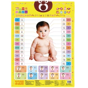 有声挂图儿童看图识字拼音宝宝认字挂画婴幼儿早教墙贴益智玩具