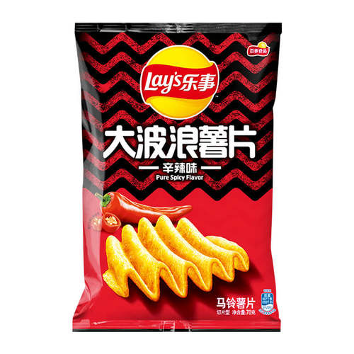 【王鹤棣推荐】Lay’s/乐事大波浪薯片辛辣味零食小吃休闲食品
