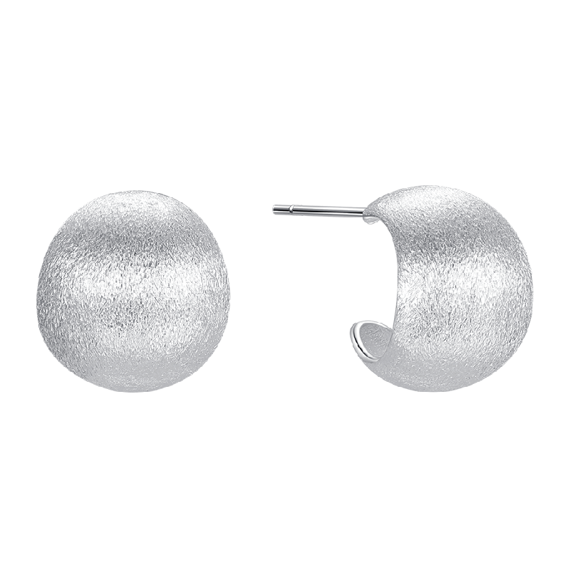 潮宏基简奢s925银耳钉
