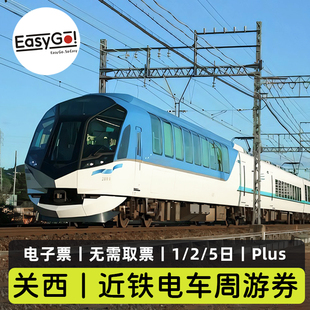 日本旅游关西近铁电车周游券大阪奈良京都名古屋1/2/5日Plus通票