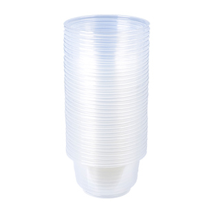 300ml一次性碗塑料圆形汤碗带盖360圆形打包盒结婚酒席家用碗无盖