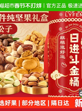 来伊份纯坚果礼盒2024g松子开心夏威夷果春节送礼走亲戚年货礼盒