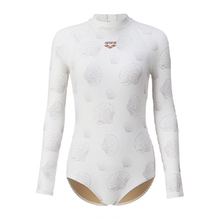 温泉游泳装 Arena阿瑞娜泳衣新款 女士连体防晒游泳衣舒适速干修身