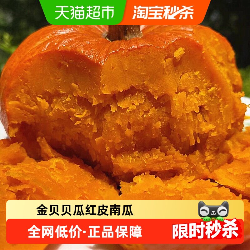 金贝贝南瓜板栗味红皮南瓜小南瓜面甜粉糯红贝贝南瓜辅食