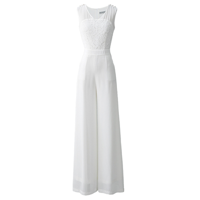 蕾丝绣花新款雪纺套装气质连体裤