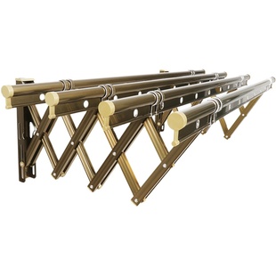 阳台窗外伸缩晾衣架户外推拉晒衣架折叠晾衣杆室外凉衣架晒被架