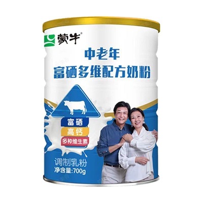 蒙牛中老年富硒多维配方奶粉高钙补钙营养奶粉正品可扫