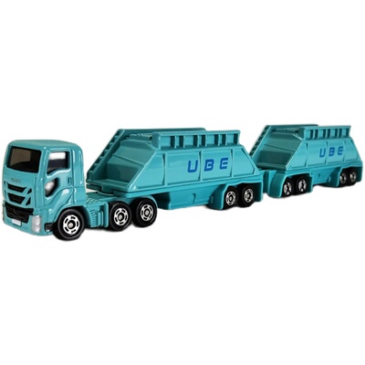 TOMICA多美卡合金车模型玩具UBE宇部兴产双车厢拖车工程运输车129